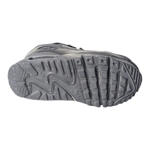 NIKE Air Max 90 "Triple Black" TD Sneakers Size 10.5C - Picture 6 of 11